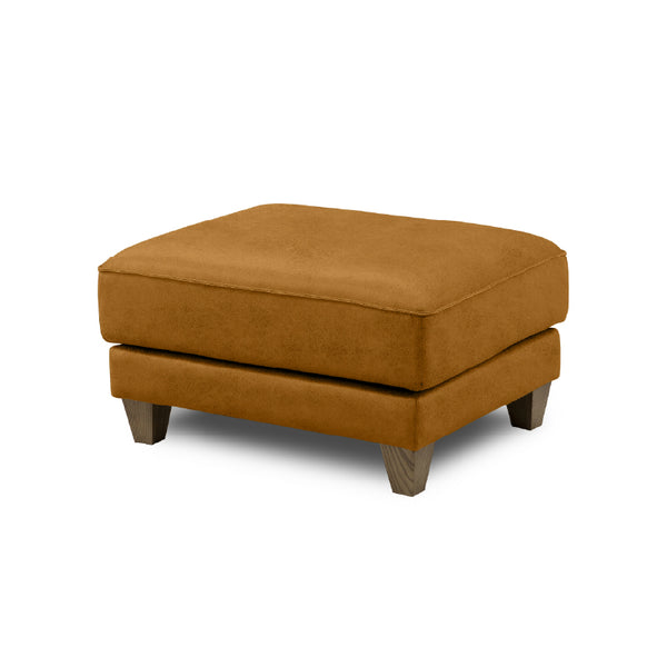 コロンバスⅡ　オットマン #LT01 キャメル（レザーテックス アニリン） #木脚