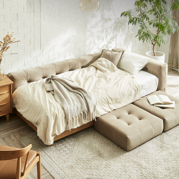 ヘッドクッションで造る、<br> 寝室の新スタイル。 #シングル #ベッドフレーム単体