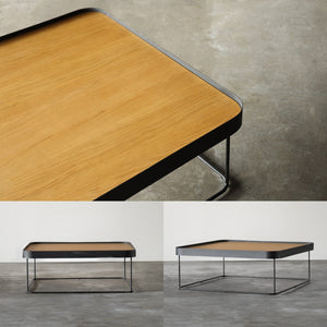 こちらはオーク色です #ウォールナット×PVCブラック #幅90cm