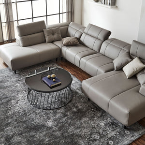 インぺリアLX　右コーナ左シェーズ　幅377cm #SILT21 スノーホワイト（シルキーレザーテックス） #シルキーレザーテックス