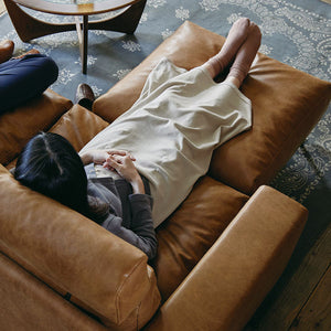 プルートソファ 3人掛け #オーカーブラウン（スーパーレザーテックス）