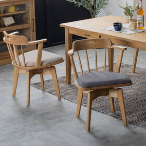 ローカーⅢ 回転ダイニングチェア #板座