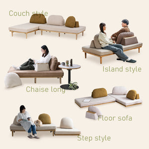 モーク ソファ 背クッション バックレスト #サンドベージュ #Sサイズ