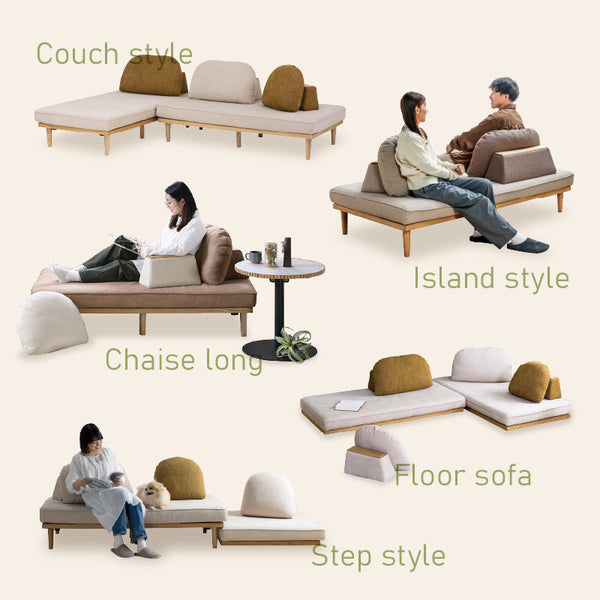 モーク ソファ 背クッション バックレスト #サンドベージュ #Sサイズ