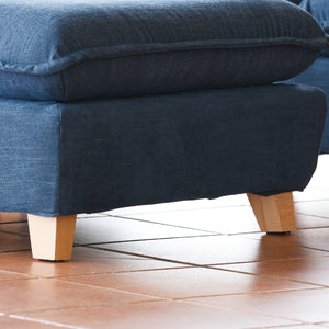 脚部にはあたたかみのあるビーチ材を使用。床へのキズ防止のためのフェルト付き。 #A41 カスタード（ファブリックAランク）