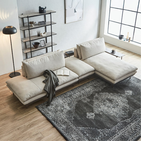 別売りのカウチソファを組み合わせて、ゆったりくつろいだり、来客用としてもお使いいただけます。 #PLT101 ブルースター（プライムレザーテックス）