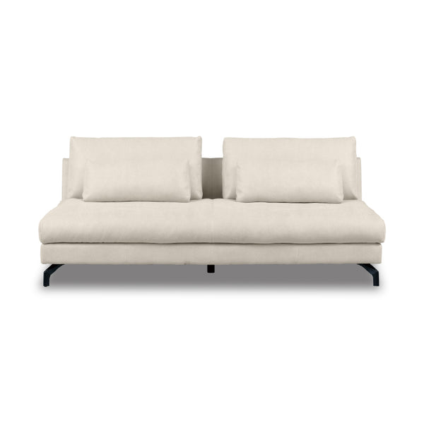 グラシエーロ　3人掛けソファ　幅188cm #PLT111 プラチナグレー（プライムレザーテックス）