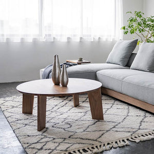 トラビス リビングテーブ #ウォールナット #丸型