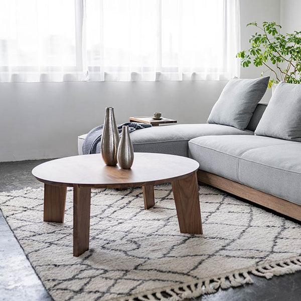 トラビス リビングテーブ #ウォールナット #丸型