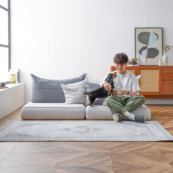 カーラ 1人掛けソファ ペット専用 #ストーンホワイト