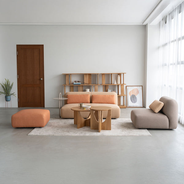 ミウム ソファ オットマン #オレンジ