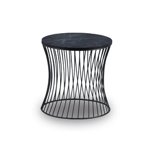 ブラックスト－ン　メラミン化粧板・MDF / ブラック脚（スチール） #ブラック