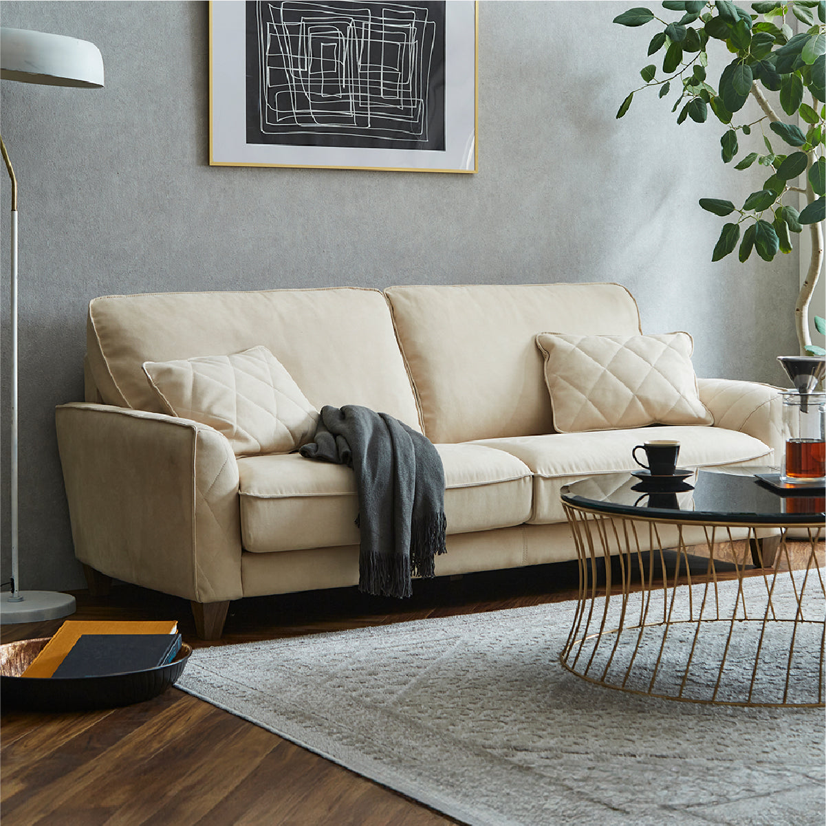 ソファ　コロンバス　レザーテックス　2〜3人掛け コロンバスⅡ 3人掛け幅185cm ｜関家具公式通販サイト