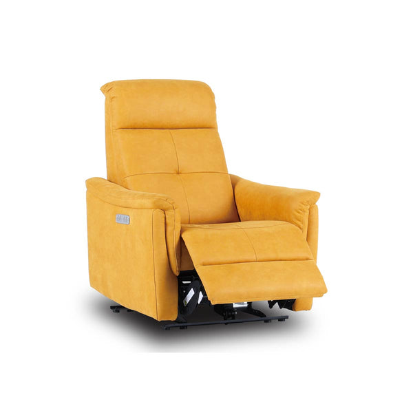 フーゴ　パーソナル電動ソファ　幅78cm #PLT101 ブルースター（プライムレザーテックス）