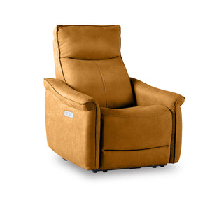 ロレア　電動パーソナルソファ　幅81cm #LT01 キャメル（レザーテックス アニリン）