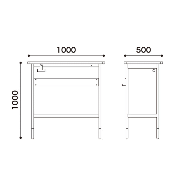 リベット カウンターデスク #ウォールナット