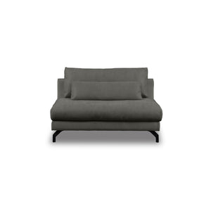 グラシエーロ　1.5人掛けソファ　幅122cm #PLT111 プラチナグレー（プライムレザーテックス）