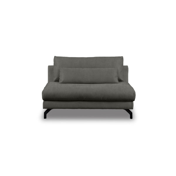 グラシエーロ　1.5人掛けソファ　幅122cm #PLT111 プラチナグレー（プライムレザーテックス）