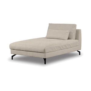 グラシエーロ　シェーズソファ幅100cm #PLT111 プラチナグレー #プライム レザーテックス