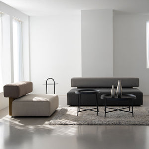 ソファ ウィムス  異なる色のボックスを組み合わせて構成されたシンプルなアームレスソファ。 #グレーミックス