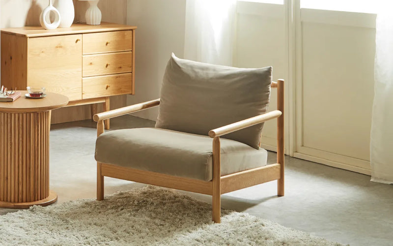 ノアリス　1人掛けソファ Y81 ルーケホワイト