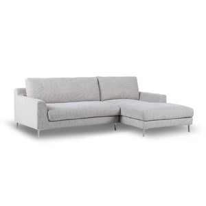 デイラート　カウチソファ　幅221cm #F53 シルキーグレージュ（ファブリックBランク） #右カウチ