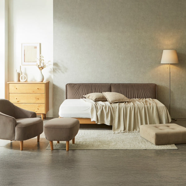 ベッドフレーム＋サイドクッション<br> #シングル #ベッドフレーム単体