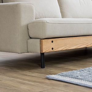 バスク 3人掛けソファ キャンバス #アイボリー