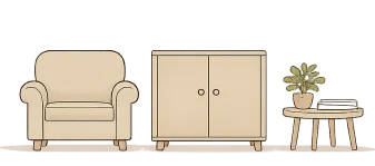 家具の高さを揃える