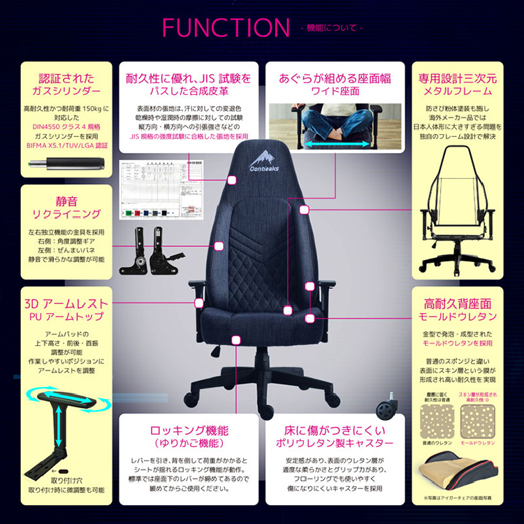 □ ティトリス ゲーミングチェア: デスクチェア・オフィスチェア 関