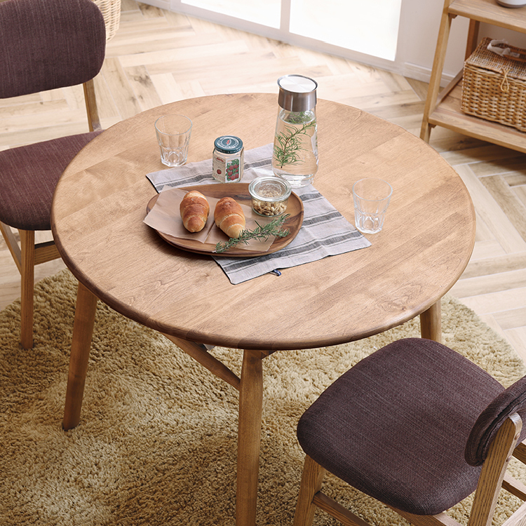 ダイニングテーブル　円形　関家具　ロジー　北欧　90cm 丸テーブル