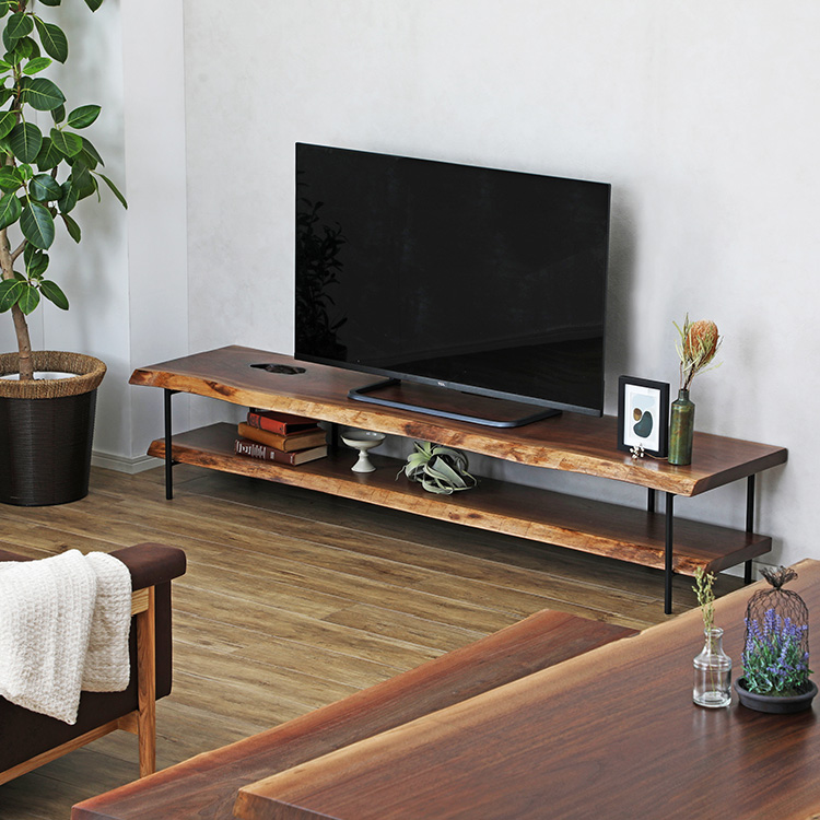 大特価 特大 W200サイズ 無垢 一枚板テレビボード - 収納家具