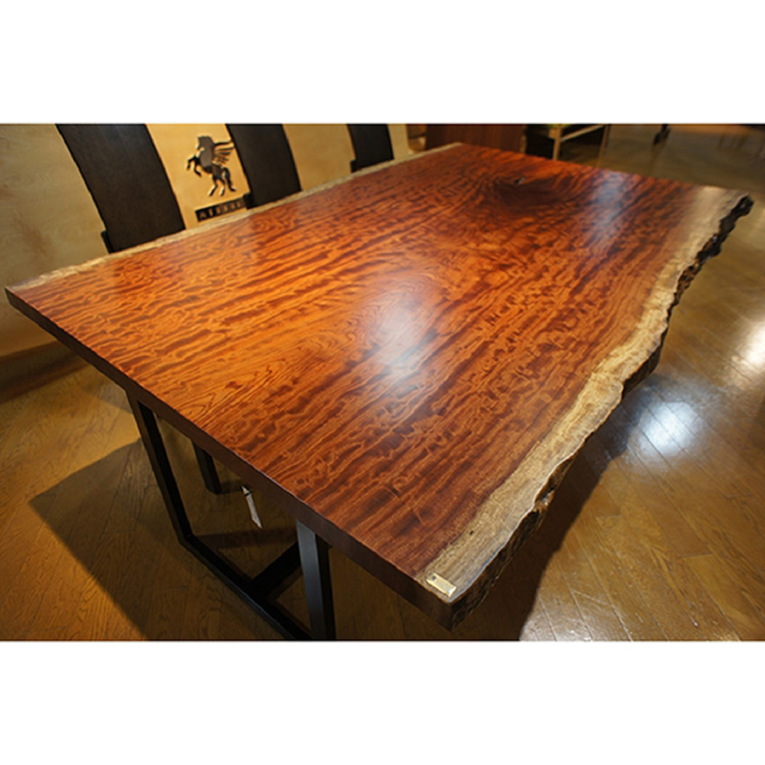 ブビンガ一枚板和座卓(超重量) - 座卓、ローテーブル